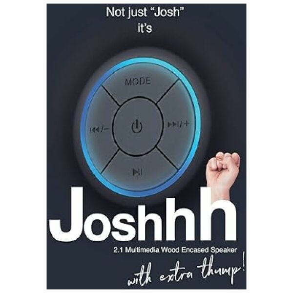 FINGERS Joshhh Wooden encased Multimedia 2.1 Speaker [Deep Bass 20 Watts | Remote Control | LED Light Effects | Bluetooth, FM Radio, USB, MicroSD, AUX (RCA)] - Image 7