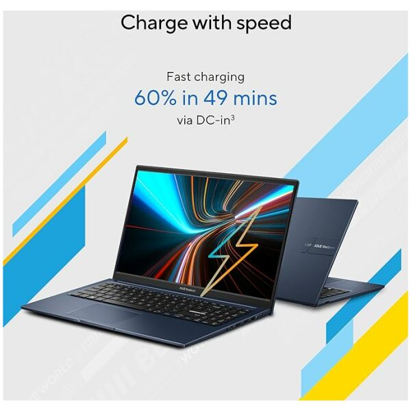 ASUS Vivobook 15, Intel Core i5-1235U 12th Gen, 15.6" (39.62 cm) FHD, Thin and Light Laptop (8GB RAM/512GB SSD/Windows 11 Home/Office 2021/Backlit Keyboard/Quiet Blue/1.7 kg), X1504ZA-NJ521WS - Image 2