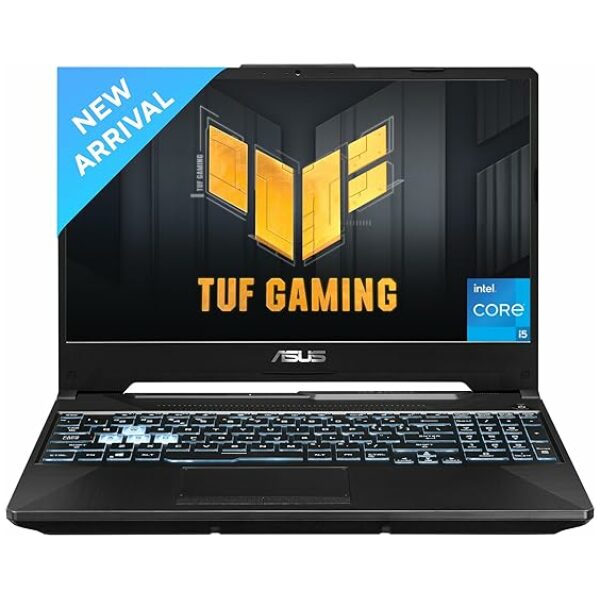 ASUS TUF Gaming F15 - AI Powered Gaming Laptop, Intel Core i5-11400H 11th Gen, 15.6-inch (39.62 cm) FHD 144Hz, (8GB/512GB SSD/4GB NVIDIA RTX 2050/Win 11/ RGB Backlit/Black/2.30 kg),FX506HF-HN024W