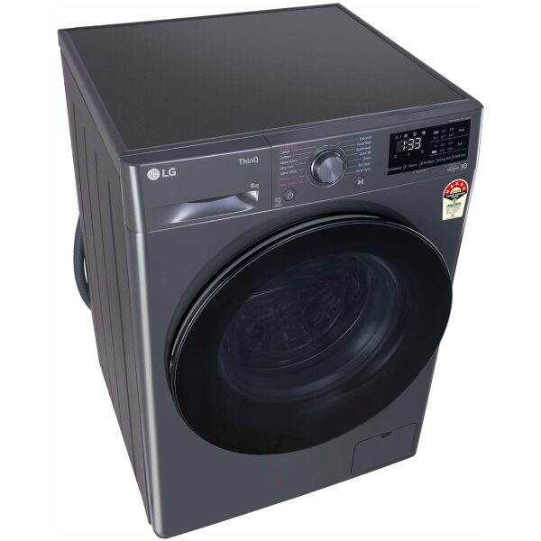 LG 8 Kg 5 Star Inverter Wi-Fi Fully-Automatic Front Loading Washing Machine with Inbuilt heater (FHP1208Z5M, Middle Black, AI DD Technology & Steam for Hygiene) - Image 14