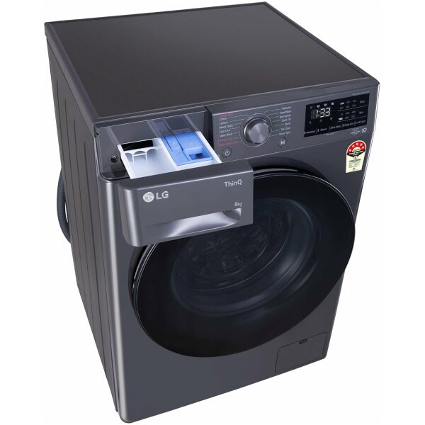 LG 8 Kg 5 Star Inverter Wi-Fi Fully-Automatic Front Loading Washing Machine with Inbuilt heater (FHP1208Z5M, Middle Black, AI DD Technology & Steam for Hygiene) - Image 11