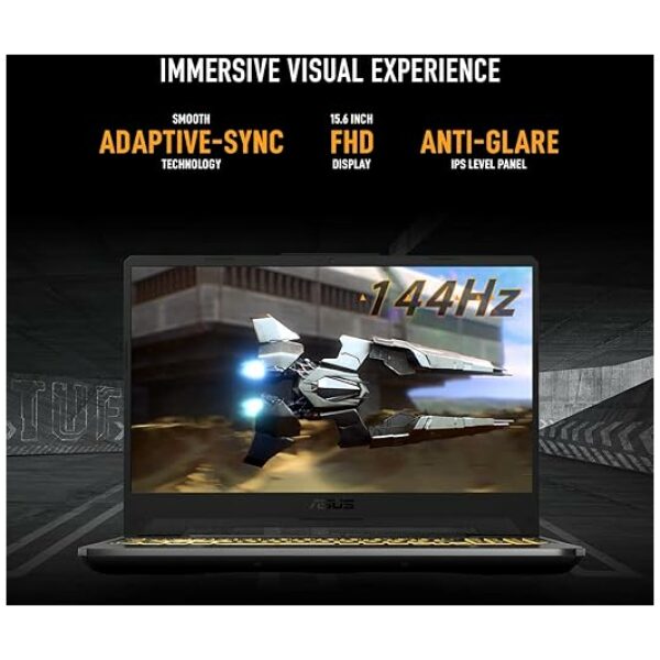 ASUS TUF Gaming A15, 15.6-inch (39.62 cms) FHD 144Hz, AMD Ryzen 5 4600H, 4GB NVIDIA GeForce GTX 1650, Gaming Laptop (8GB/512GB SSD/90WHrs Battery/Windows 11/Black/2.3 Kg), FA506IHRB-HN079W - Image 3