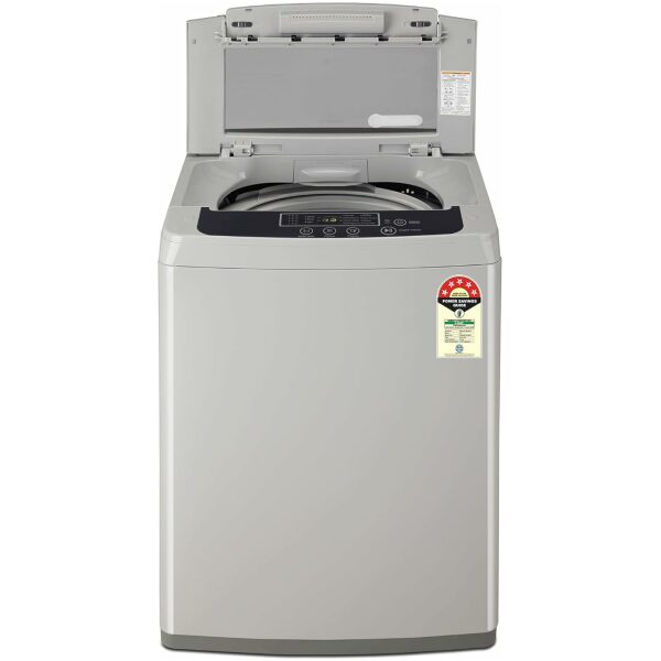 LG 7 Kg 5 Star Inverter TurboDrum Fully Automatic Top Loading Washing Machine (T70SKSF1Z, Waterfall Circulation, Smart Motion, Middle Free Silver) - Image 2