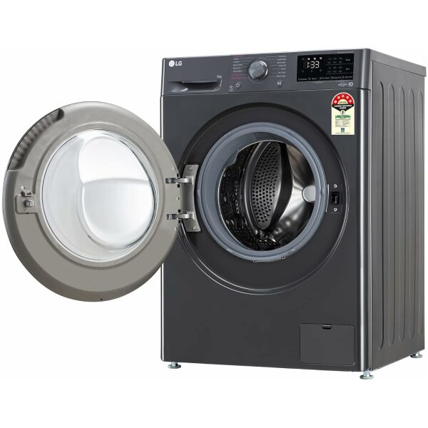 LG 8 Kg 5 Star Inverter AI Direct-Drive Touch Panel Fully Automatic Front Load Washing Machine (FHV1408Z2M, Steam for Hygiene, In-Built Heater, 6 Motion DD, Middle Black) - Image 10