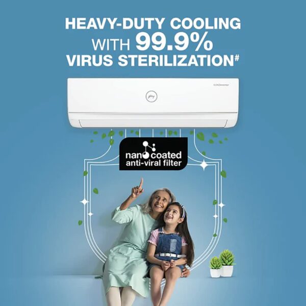 Godrej 1.5 Ton 5 Star Inverter Split AC (40101701SD00789, White) - Image 2