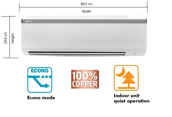 Daikin 1.5 Ton 3 Star Inverter Split AC (Copper, PM 2.5 Filter, FTKY50UV, White) - Image 2