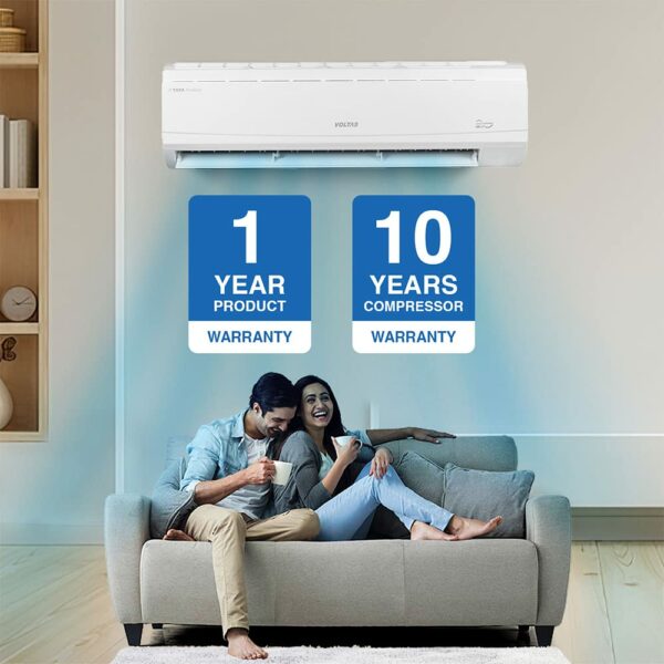 Voltas 2 Ton 3 Star, Fixed Speed Split AC (Copper, LED Display, Anti-dust Filter, 2023 Model, 243 Vectra Plus, White) - Image 5