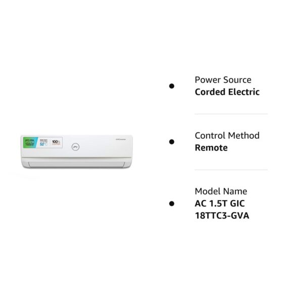 Godrej 1.5 Ton 3 Star Inverter Split AC (AC 1.5T GIC 18TTC3-GVA, Nano-Coated anti-viral filter) - Image 7
